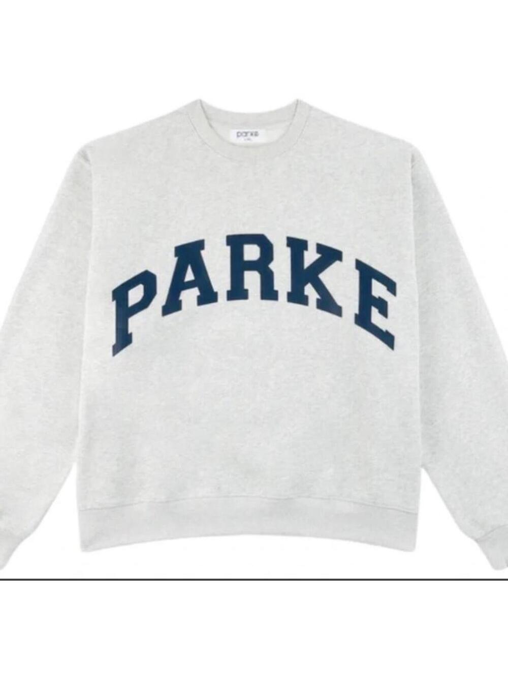 Parke Grey Crewneck Sweatshirt with Navy Logo